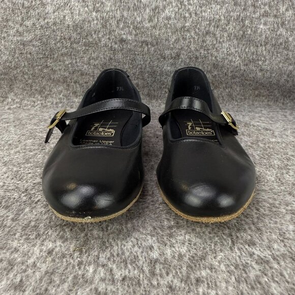 ✅Womens 6.5M Tic-Tac-Toes Black Mary Jane Dance Shoes Strapped Ballroom Dancing - Picture 5 of 13